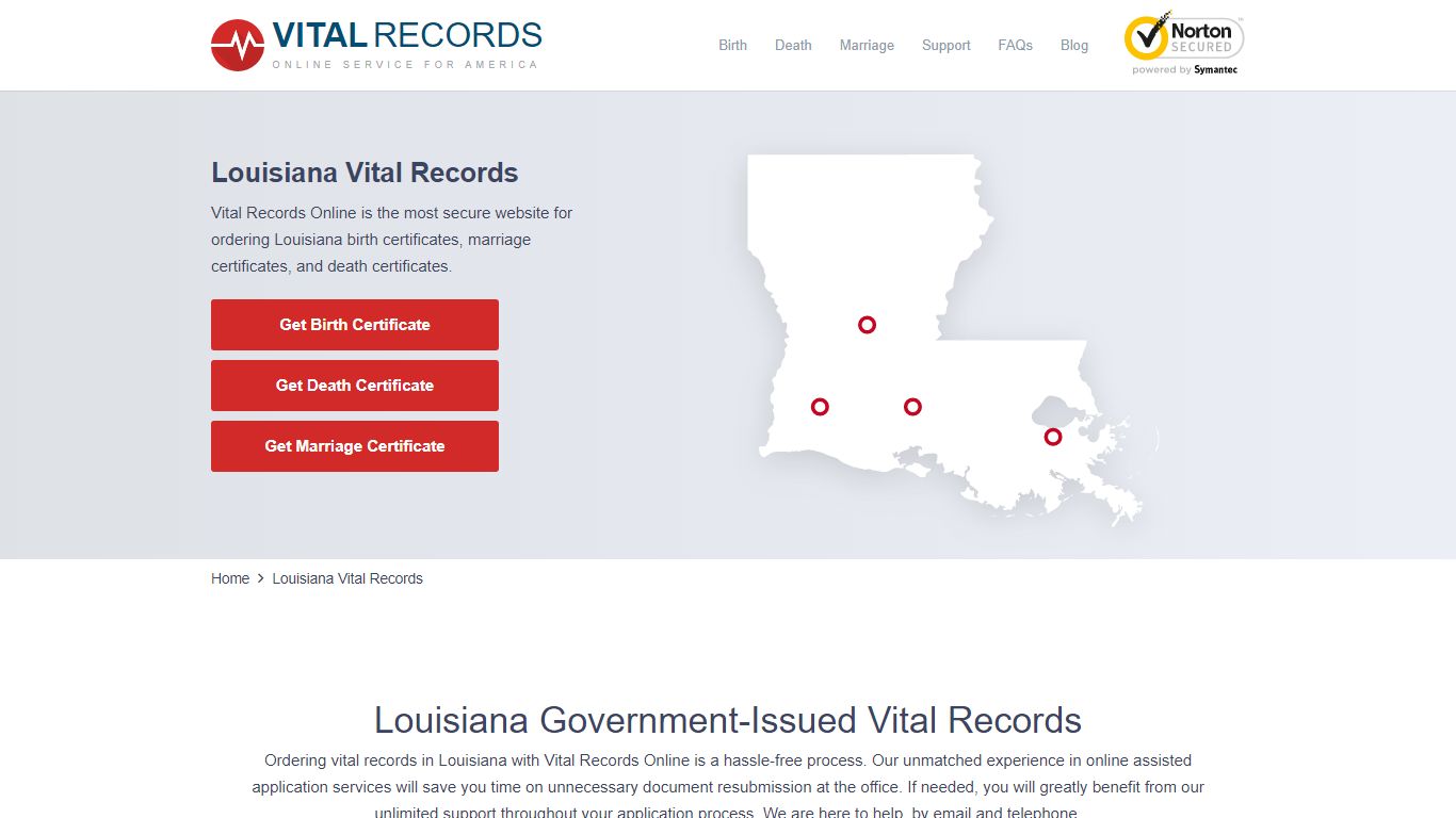 Louisiana Vital Records - Vital Records Online